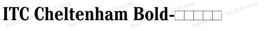 ITC Cheltenham Bold字体转换